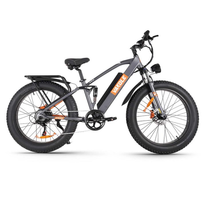 Vakole CO26 750W 26" Fat Bike 768Wh Full Suspension E-Mountain Bike 48V 16Ah Battery