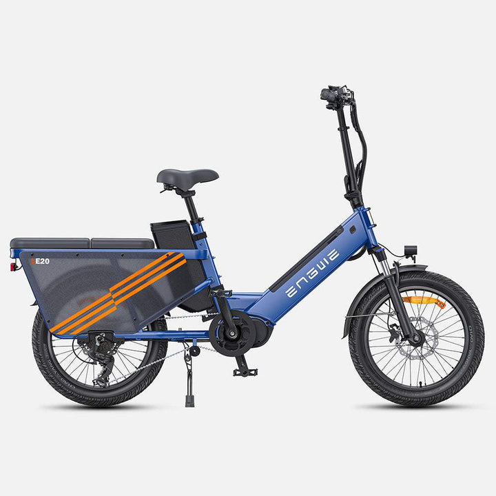 Engwe LE20 250W Electric Cargo Bike 20" Longtail E-bike with Torque Sensor Support APP 48v 19.2Ah*2 Dual Batteries