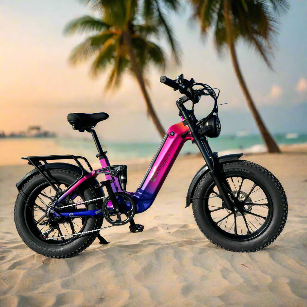 CMACEWHEEL V20 750W 20" Fat Bike 960Wh Full Suspension E-bike with Torque Sensor 48V 20Ah Battery