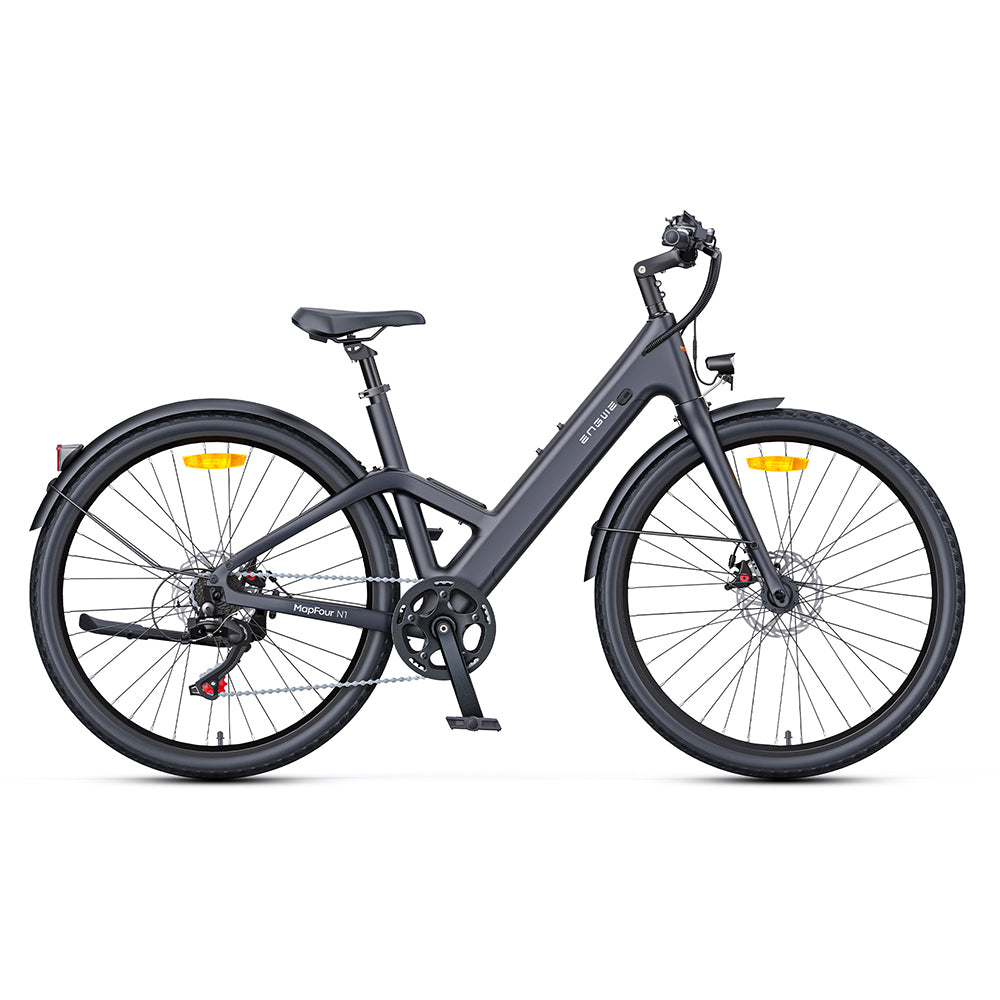 Engwe MapFour N1 Air 250W 700*38C Carbon Fiber Stads E-Bike 360Wh Stads Elektrische Fiets Met Koppelingssensor 36V 10Ah Batterij