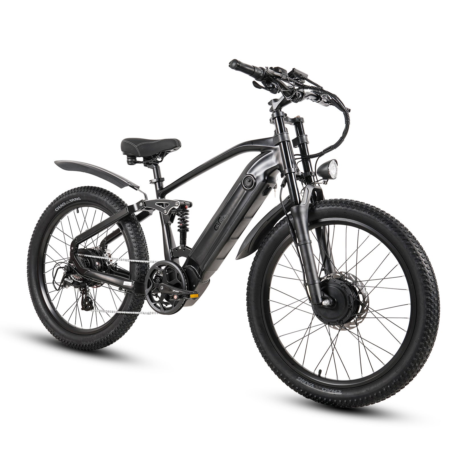 CMACEWHEEL AL26 500 W x 2 à double moteur Vélo de montagne électrique SUV 26 pouces avec capteur de couple et batterie 48 V 17 Ah