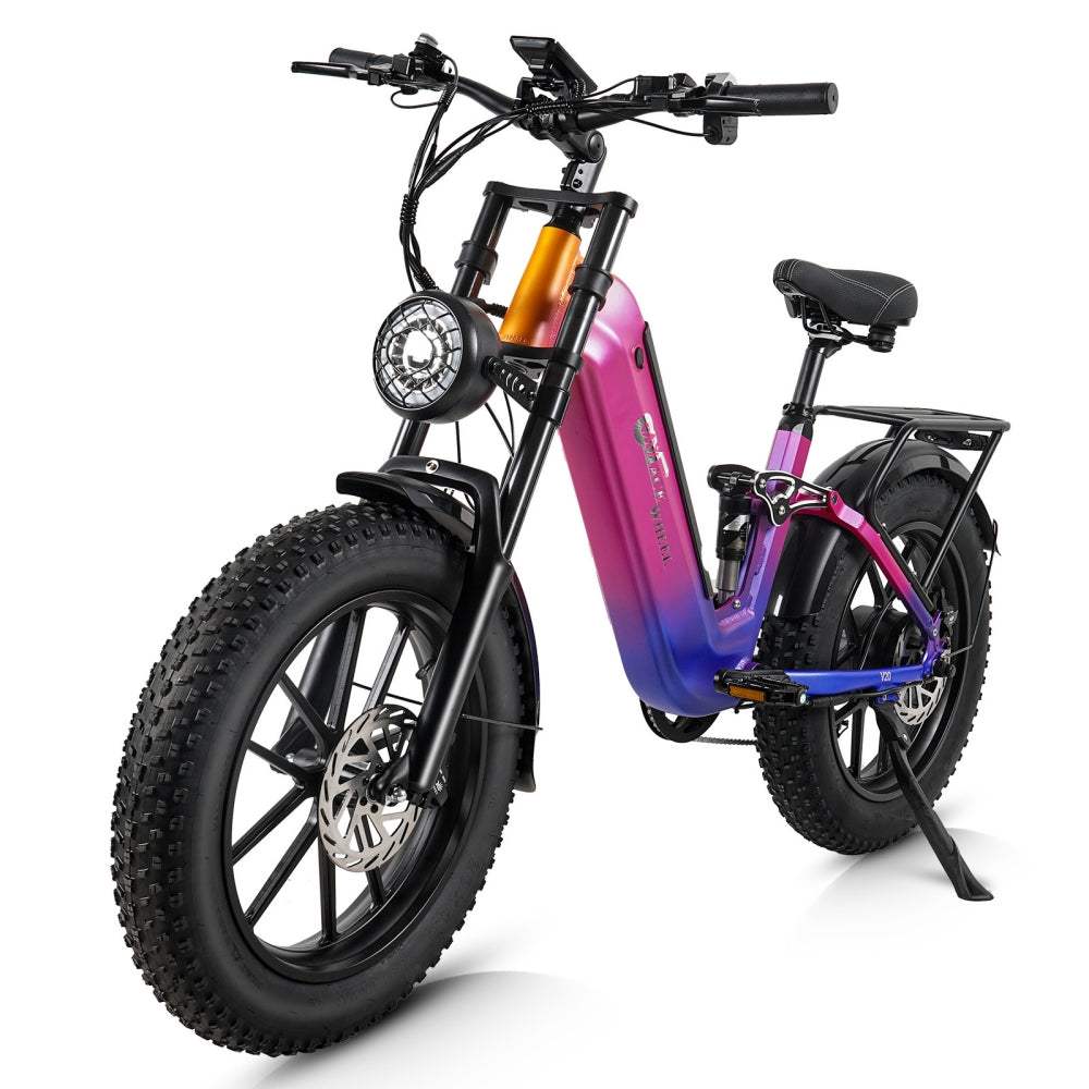 CMACEWHEEL V20 750W 20" Fat Bike 960Wh Full Suspension E-bike with Torque Sensor 48V 20Ah Battery