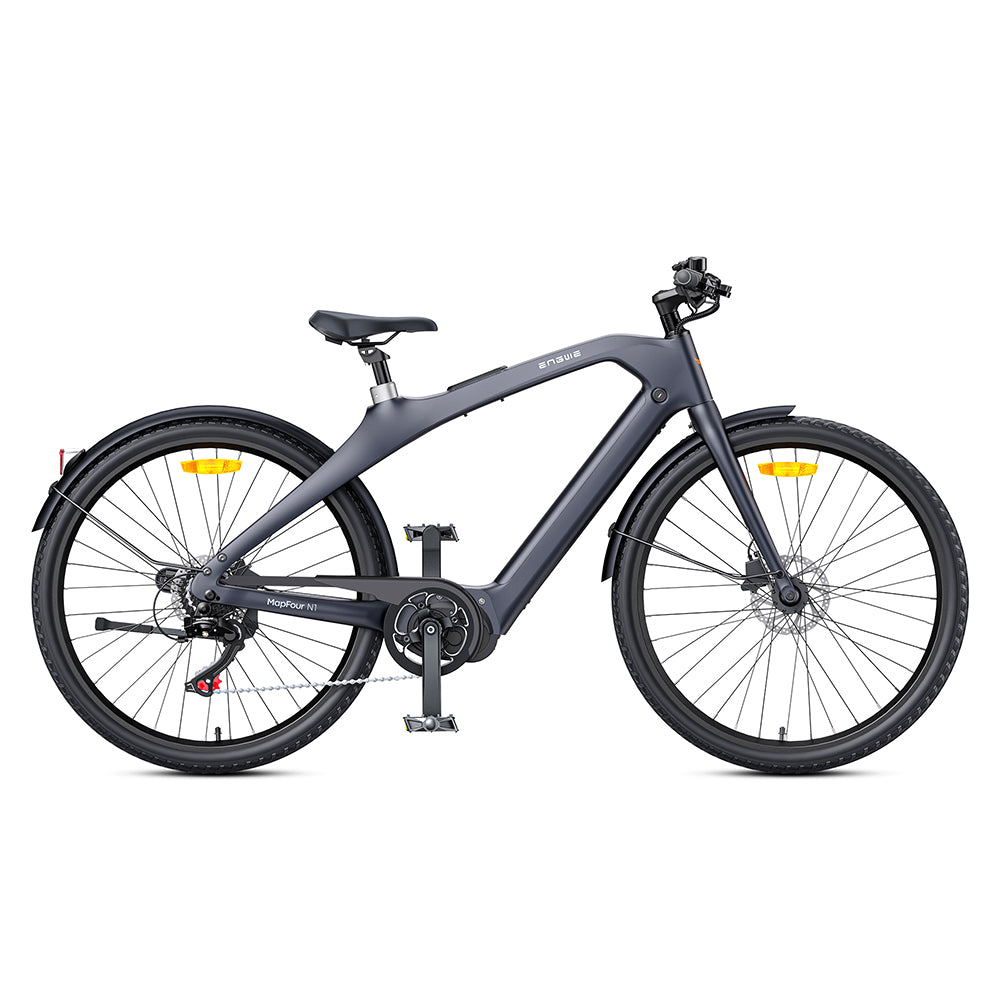 Engwe MapFour N1 PRO 250W Middenmotor 700*42C Carbon Fiber Stads E-bike 360Wh Stads Elektrische Fiets Ondersteuning App