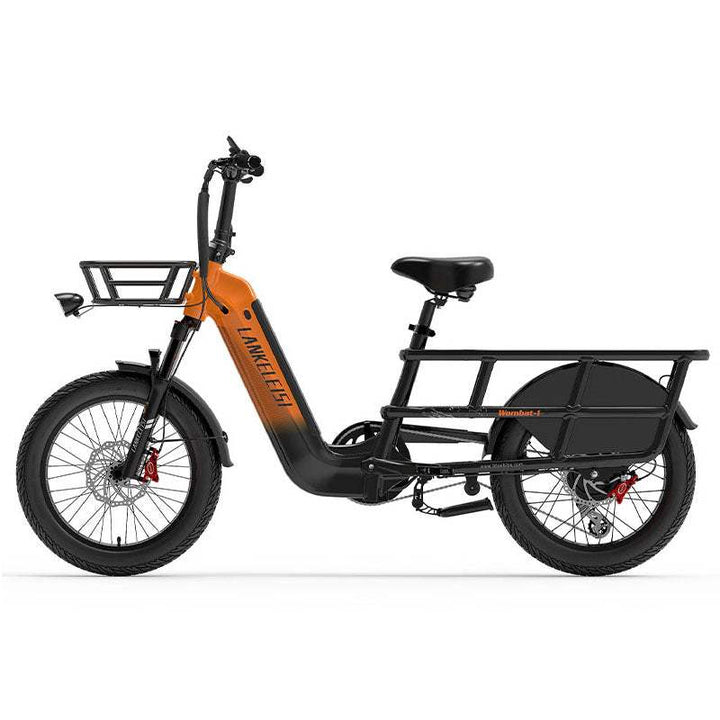 Lankeleisi Wombat-1 1000W 20" Electric Bike 960Wh Longtail Cargo E-Bike With Torque Sensor 48V 20Ah Battery