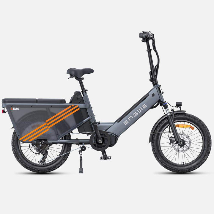 Engwe LE20 250W Electric Cargo Bike 20" Longtail E-bike with Torque Sensor Support APP 48v 19.2Ah*2 Dual Batteries