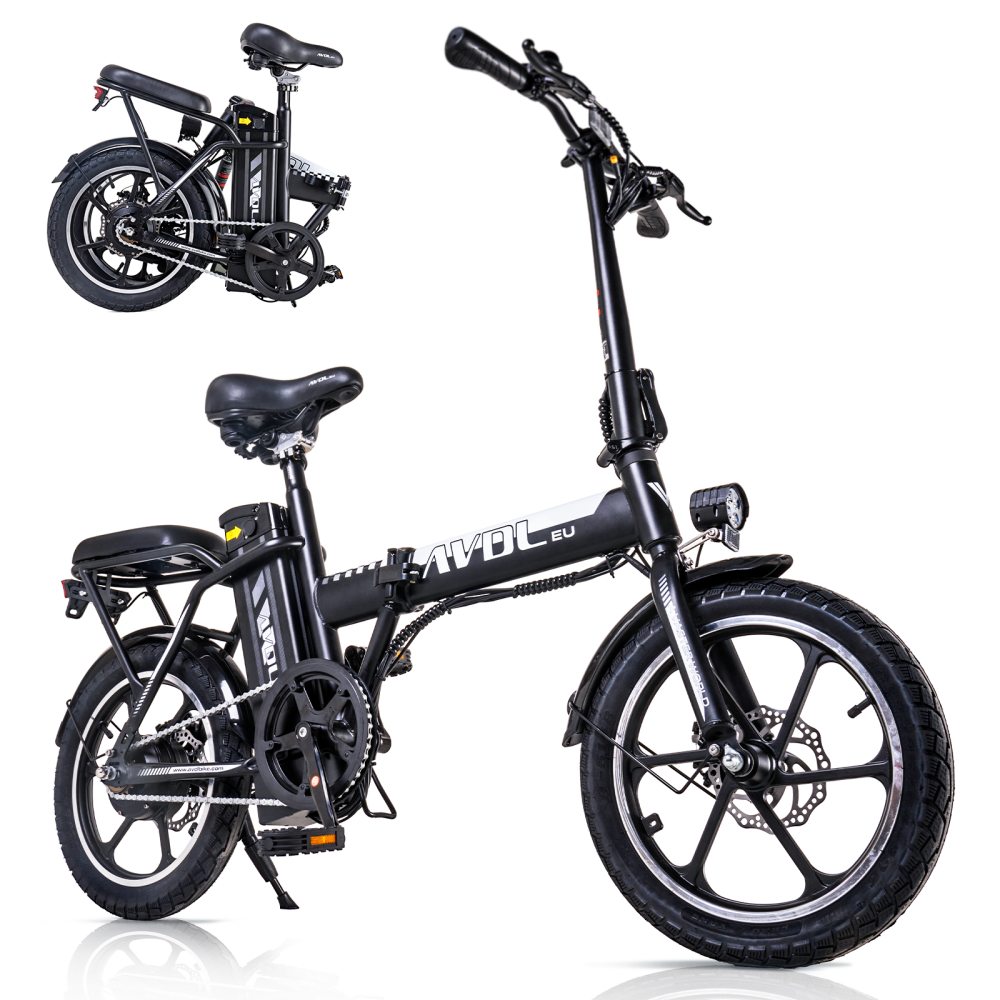 AVDL A10 250W 16" Folding Folding Electric Bike City E-bike 410Wh 11.4Ah