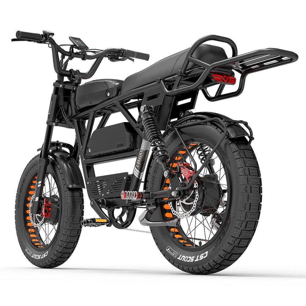 Lankeleisi X-Black Knight 1000W*2 Dual Motor 20" Fat Bike 1200Wh+960Wh Full Suspension E-Mountain Bike 45Ah+20Ah Dual Batteries E-MTB