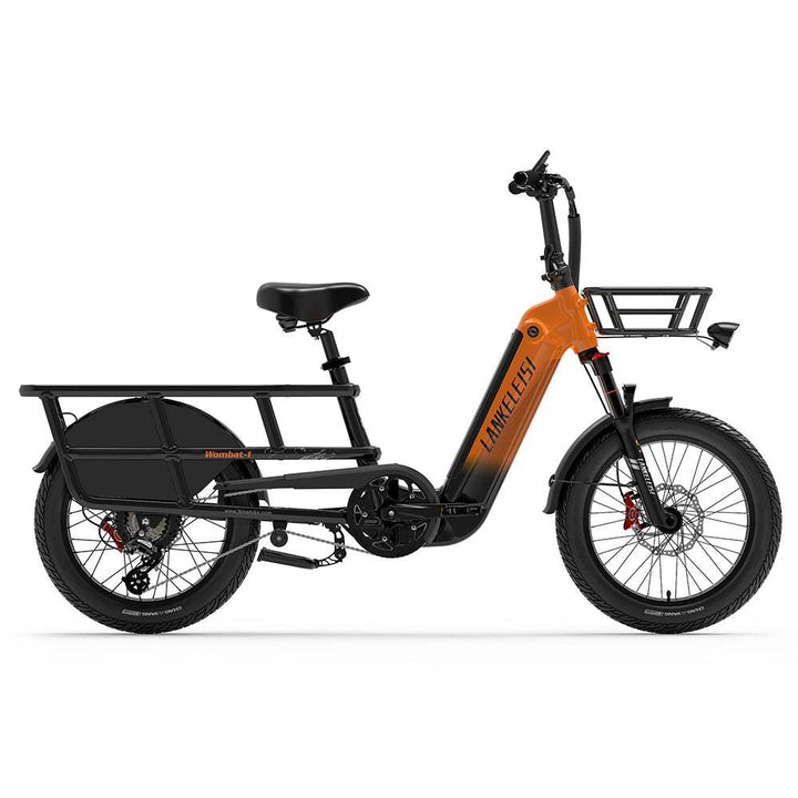 Lankeleisi Wombat-1 1000W 20" Electric Bike 960Wh Longtail Cargo E-Bike With Torque Sensor 48V 20Ah Battery