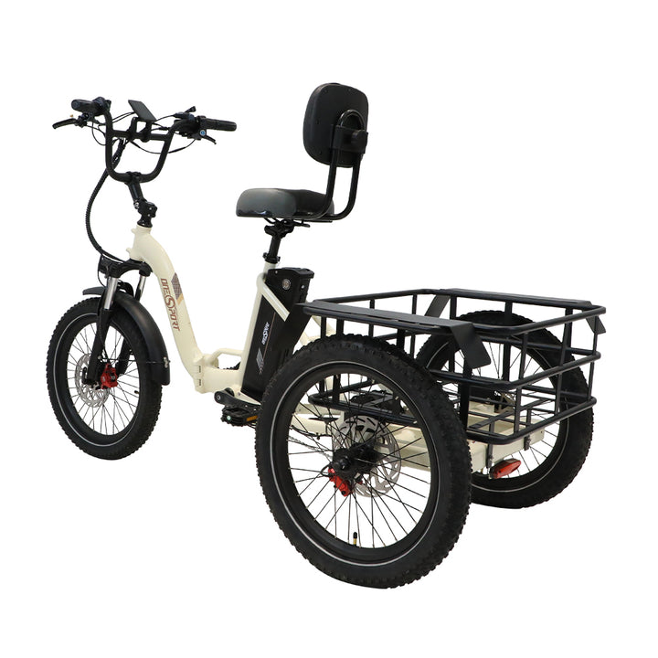 Onesport OT30 500W 20" Foldable Electric Cargo Tricycle 624Wh E-bike 48V 13Ah Battery