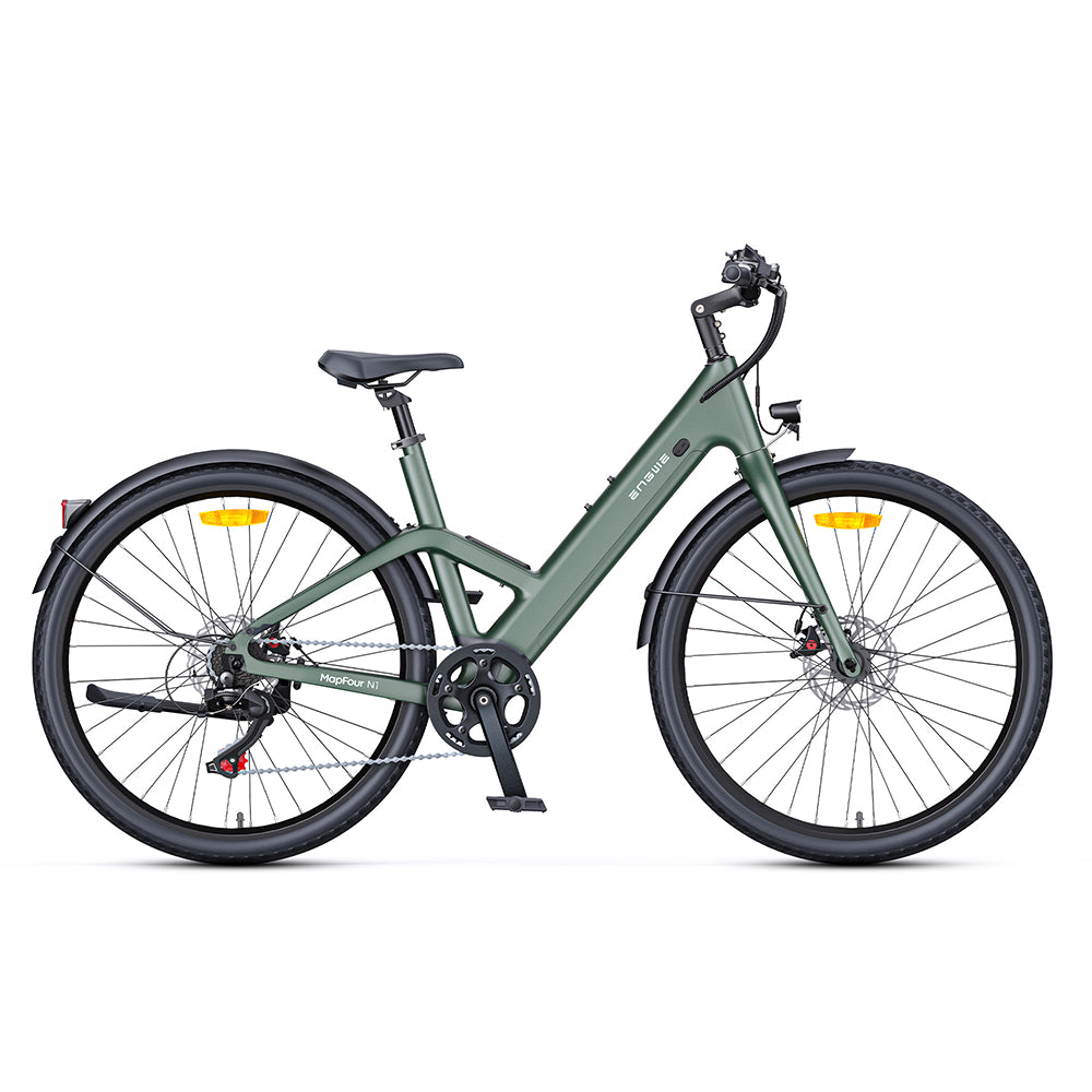 Engwe MapFour N1 Air 250W 700*38C Carbon Fiber Stads E-Bike 360Wh Stads Elektrische Fiets Met Koppelingssensor 36V 10Ah Batterij