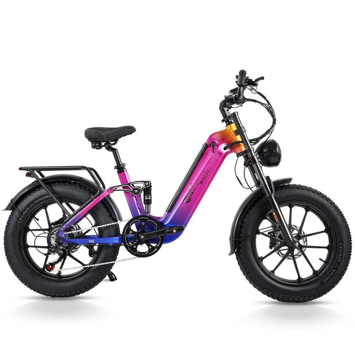 CMACEWHEEL V20 750W 20" Fat Bike 960Wh Full Suspension E-bike with Torque Sensor 48V 20Ah Battery