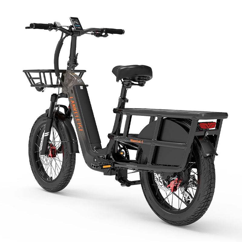 Lankeleisi Wombat-1 1000W 20" Electric Bike 960Wh Longtail Cargo E-Bike With Torque Sensor 48V 20Ah Battery