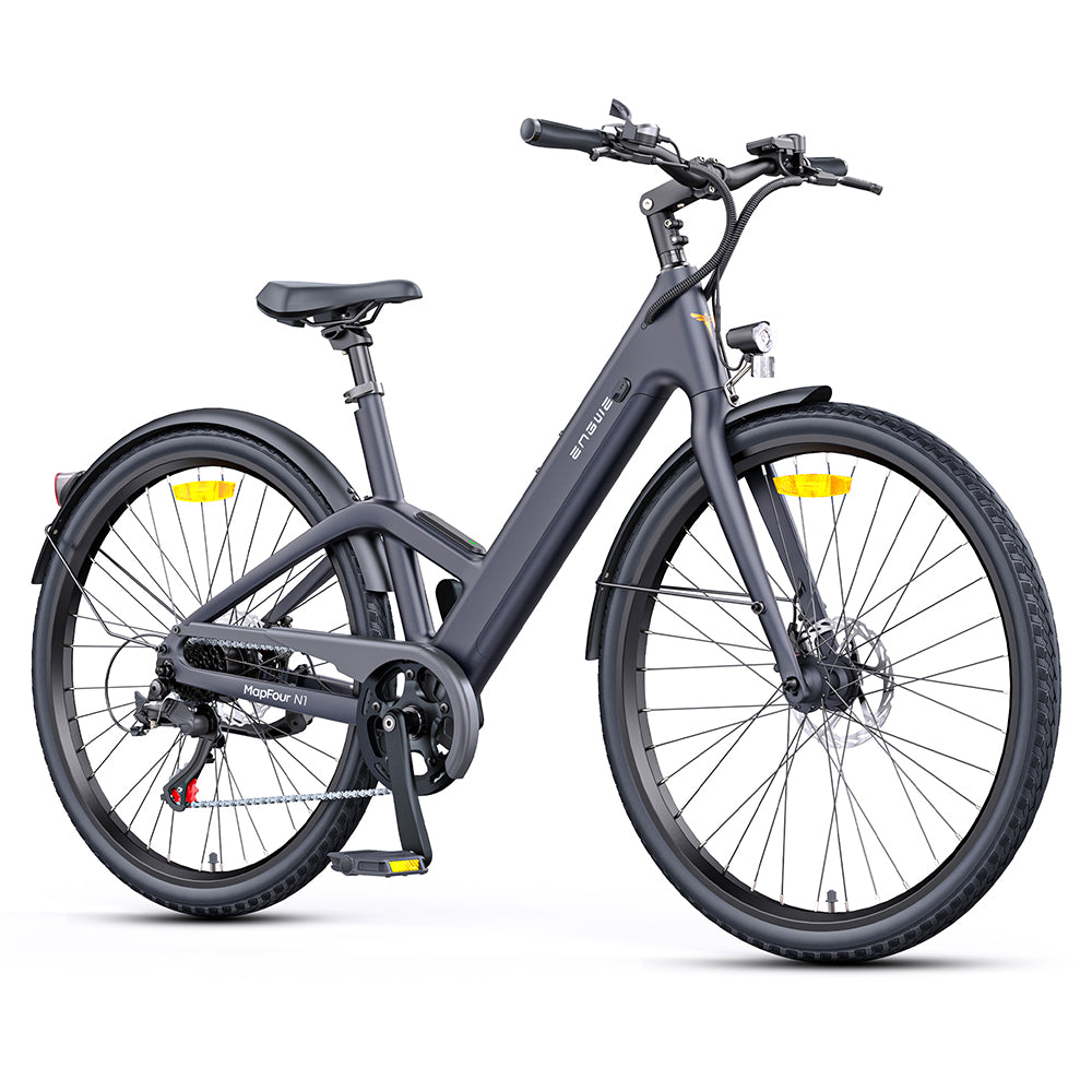 Engwe MapFour N1 Air 250W 700*38C Carbon Fiber Stads E-Bike 360Wh Stads Elektrische Fiets Met Koppelingssensor 36V 10Ah Batterij