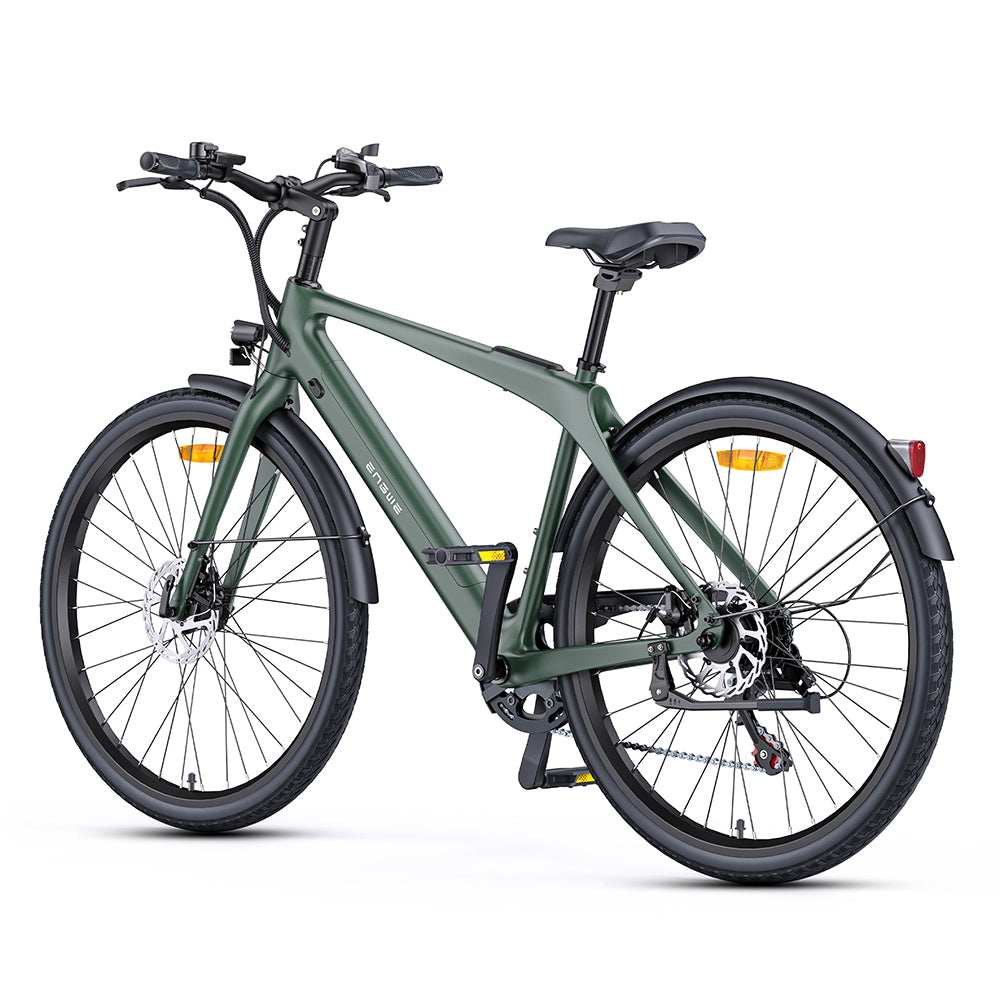 Engwe MapFour N1 Air 250W 700*38C Carbon Fiber Stads E-Bike 360Wh Stads Elektrische Fiets Met Koppelingssensor 36V 10Ah Batterij