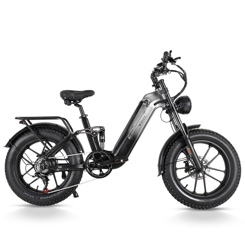 CMACEWHEEL V20 750W 20" Fat Bike Elettrica con Sensore di Coppia 48V 20Ah Batteria Samsung SUV E-bike