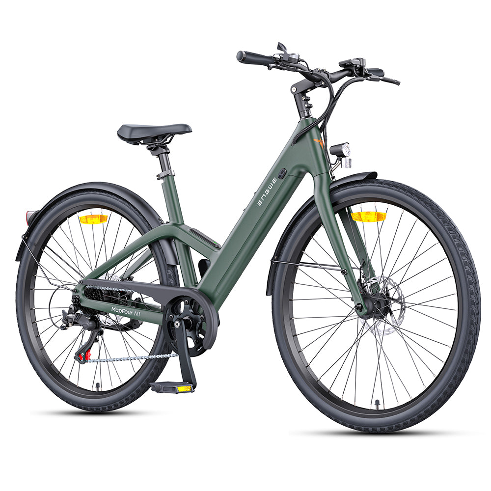 Engwe MapFour N1 Air 250W 700*38C Carbon Fiber Stads E-Bike 360Wh Stads Elektrische Fiets Met Koppelingssensor 36V 10Ah Batterij