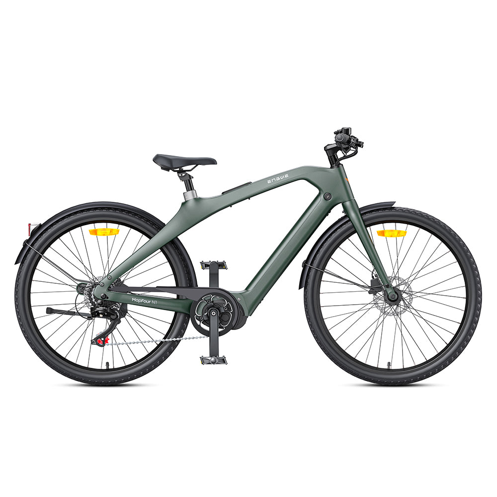 Engwe MapFour N1 PRO 250W Middenmotor 700*42C Carbon Fiber Stads E-bike 360Wh Stads Elektrische Fiets Ondersteuning App