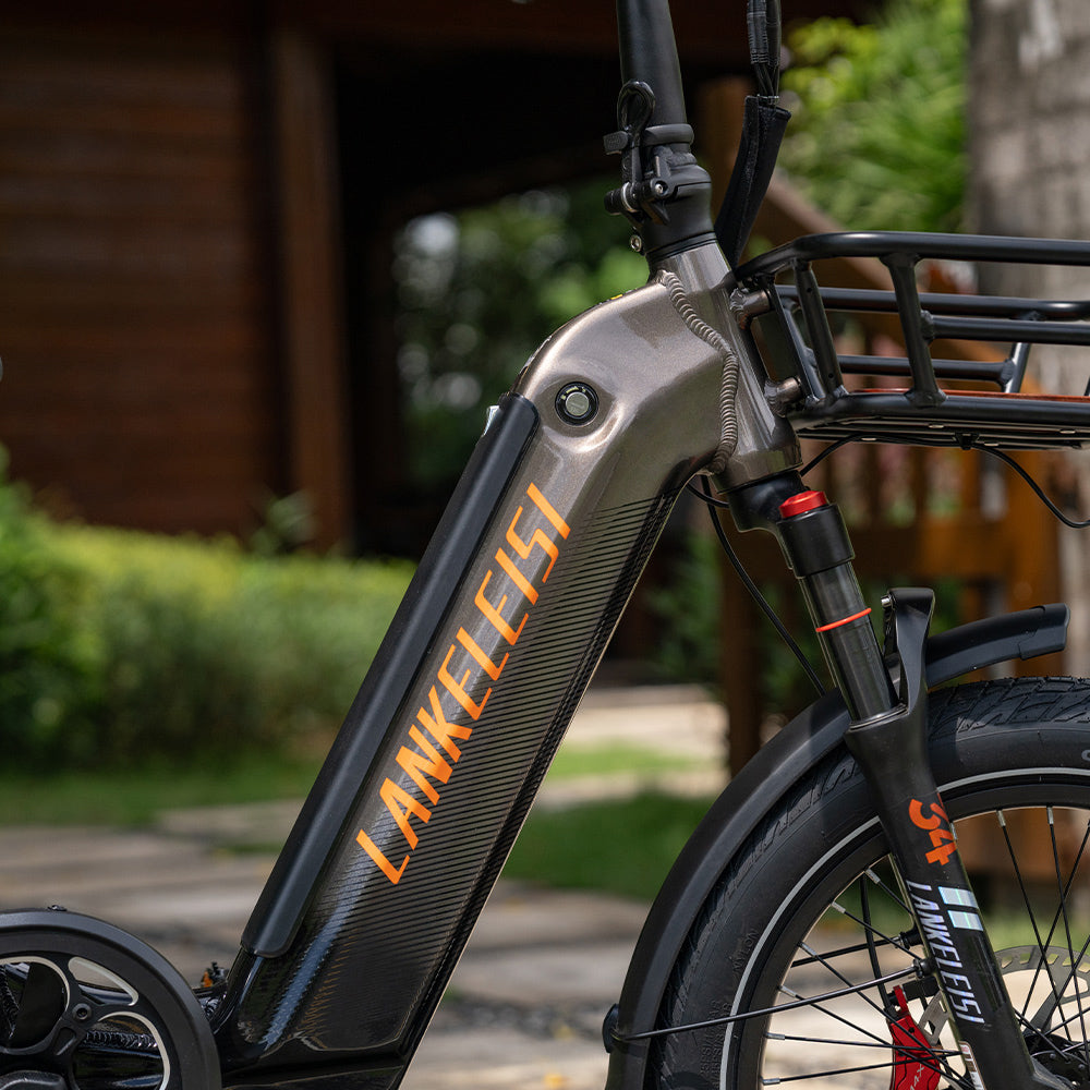 Lankeleisi Wombat-1 1000W 20" Bici Elettrica Longtail Cargo E-Bike con Sensore di Coppia 20Ah Batteria Samsung