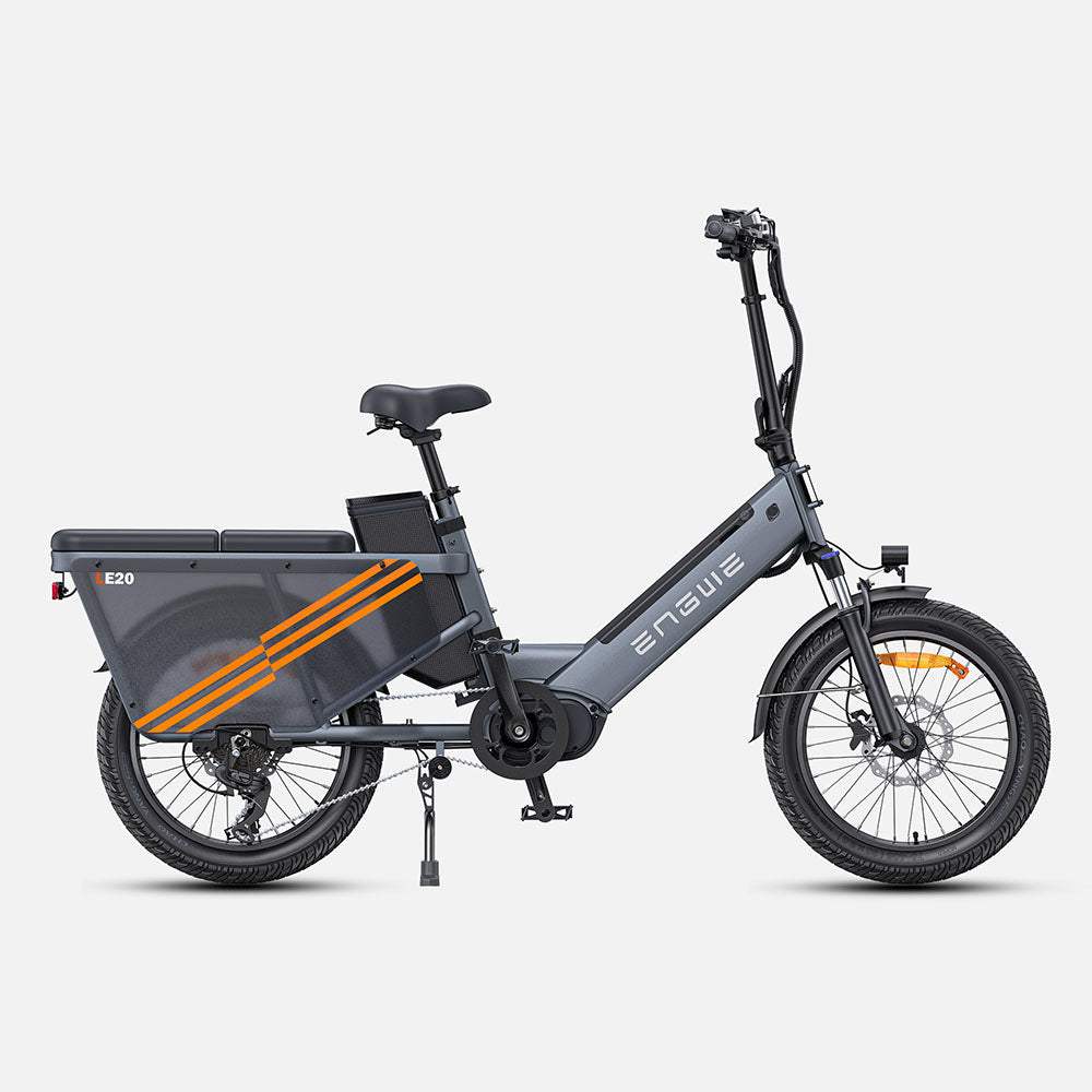 Engwe LE20 250W Electric Cargo Bike 20" Longtail E-bike with Torque Sensor Support APP 48v 19.2Ah*2 Dual Batteries