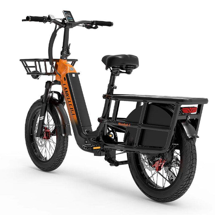 Lankeleisi Wombat-1 1000W 20" Electric Bike 960Wh Longtail Cargo E-Bike With Torque Sensor 48V 20Ah Battery