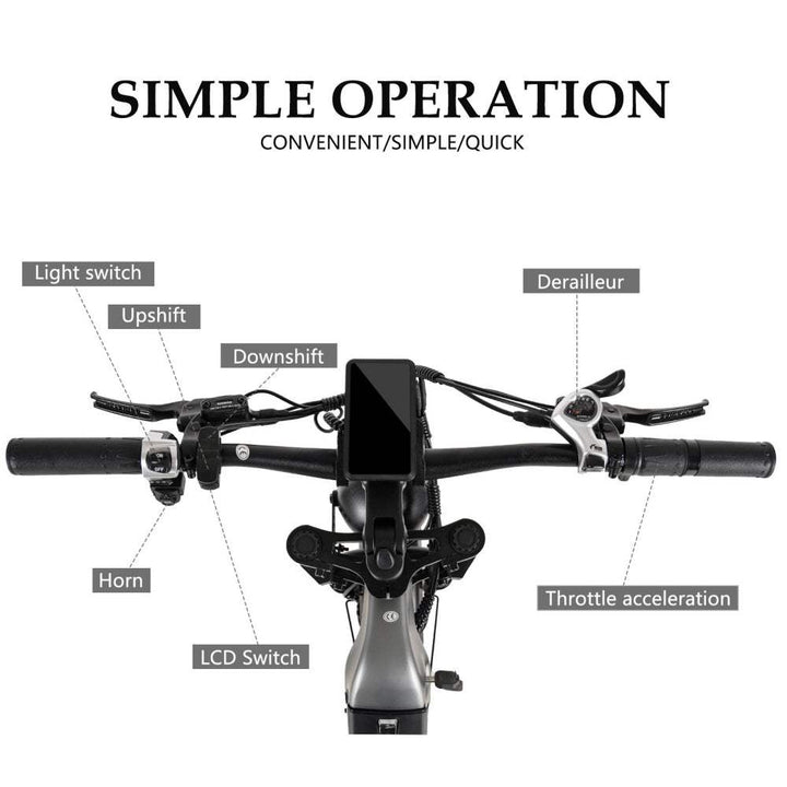 CMACEWHEEL V20 750W 20" Fat Bike 960Wh Full Suspension E-bike with Torque Sensor 48V 20Ah Battery