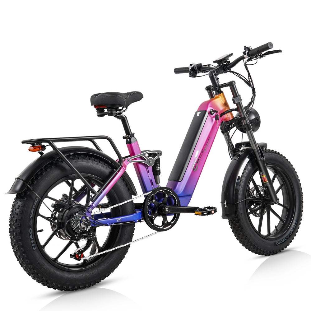 CMACEWHEEL V20 750W 20" Fat Bike 960Wh Full Suspension E-bike with Torque Sensor 48V 20Ah Battery