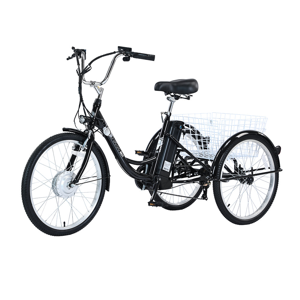 GOGOBEST GF100 350W 24" Electric Cargo Tricycle 540Wh E-bike 36V 15Ah Battery