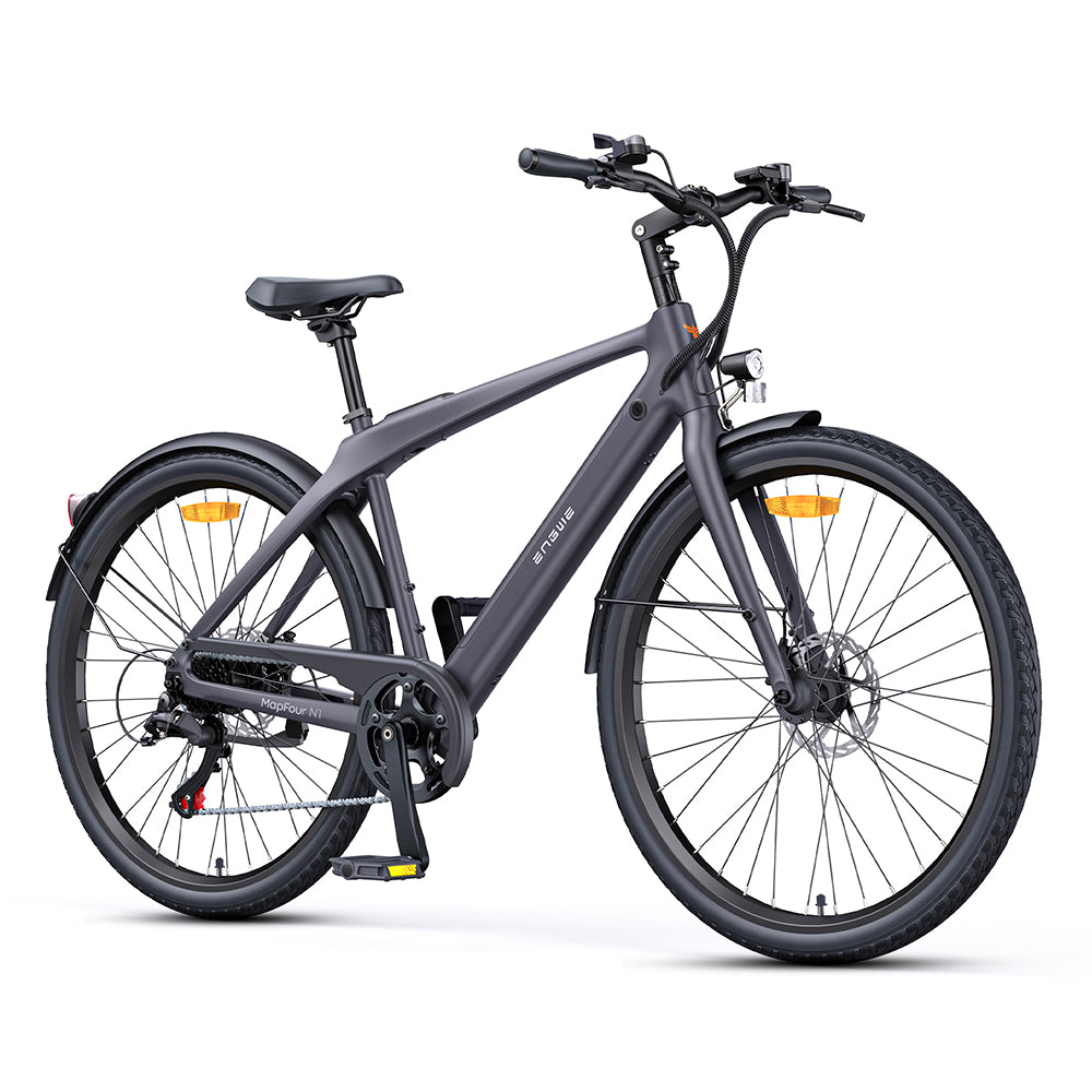 Engwe MapFour N1 Air 250W 700*38C Carbon Fiber Stads E-Bike 360Wh Stads Elektrische Fiets Met Koppelingssensor 36V 10Ah Batterij