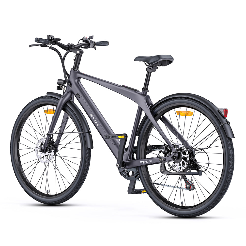 Engwe MapFour N1 Air 250W 700*38C Carbon Fiber Stads E-Bike 360Wh Stads Elektrische Fiets Met Koppelingssensor 36V 10Ah Batterij