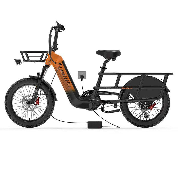 Lankeleisi Wombat-1 1000W 20" Electric Bike 960Wh Longtail Cargo E-Bike With Torque Sensor 48V 20Ah Battery