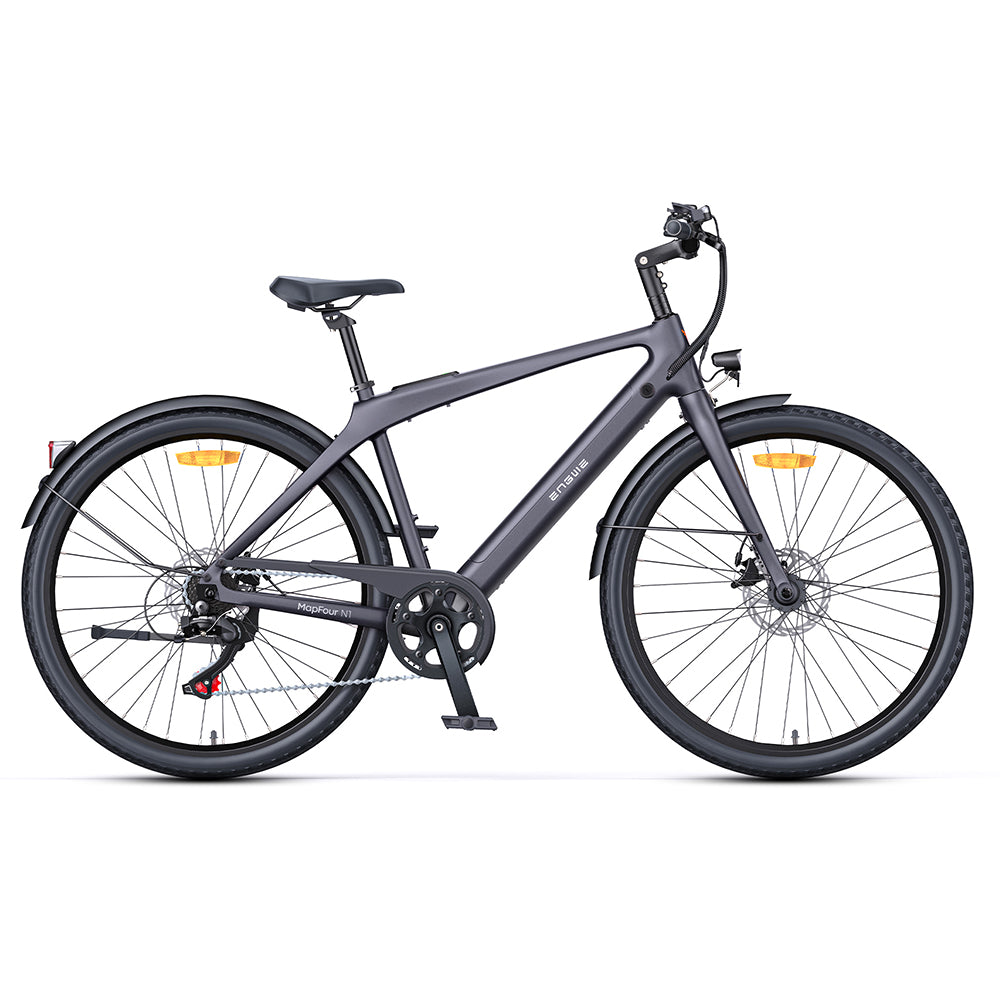 Engwe MapFour N1 Air 250W 700*38C Carbon Fiber Stads E-Bike 360Wh Stads Elektrische Fiets Met Koppelingssensor 36V 10Ah Batterij