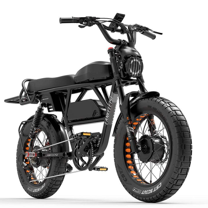 Lankeleisi X-Black Knight 1000W*2 Dual Motor 20" Fat Bike 1200Wh+960Wh Full Suspension E-Mountain Bike 45Ah+20Ah Dual Batteries E-MTB