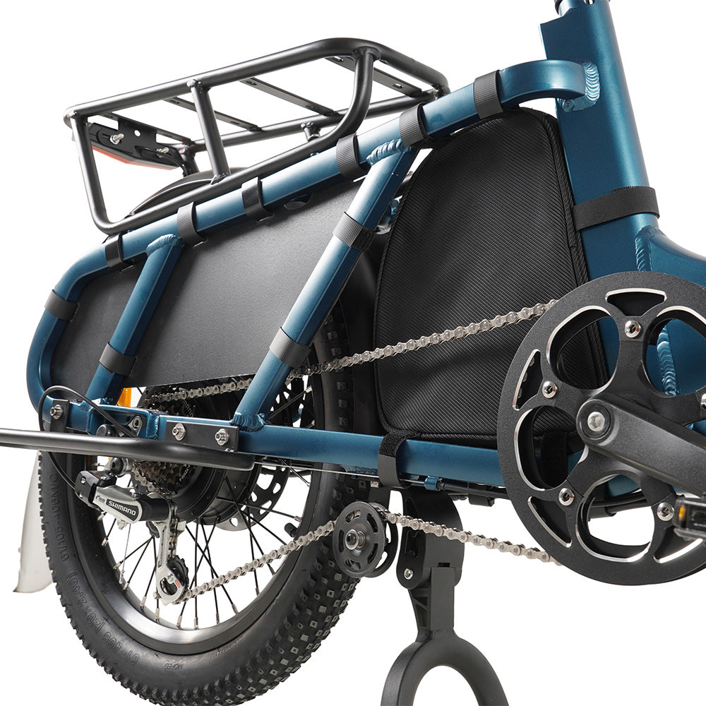 CMACEWHEEL HQ20 500W 20" Bicicletta Elettrica 960Wh Longtail Cargo E-Bike con Sensore di Coppia