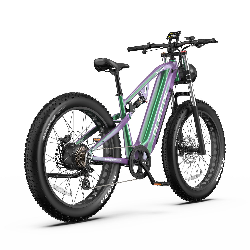 DUOTTS E26 750W Bafang Moteur 26" Fat Bike 960Wh Batterie Samsung Suspension complète E-MTB Support APP