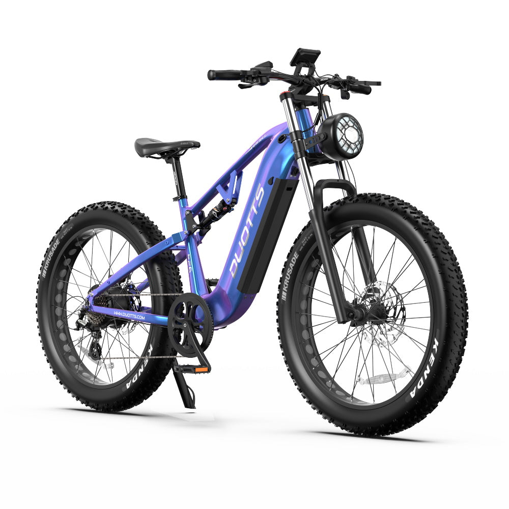 DUOTTS E26 750W Bafang Moteur 26" Fat Bike 960Wh Batterie Samsung Suspension complète E-MTB Support APP