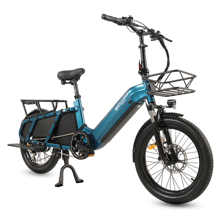 CMACEWHEEL HQ20 500W 20" Bicicletta Elettrica 960Wh Longtail Cargo E-Bike con Sensore di Coppia