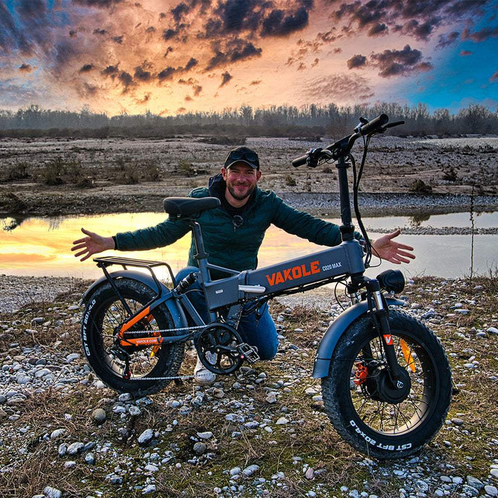 Vakole CO20 MAX 750W*2 Dual Motor 20" Folding Fat Bike 960Wh with Torque Sensor 20Ah Battery