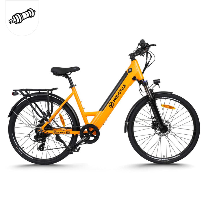 Molicycle R1 250W 26" Elektrisches Trekkingrad 532Wh Stadt E-Bike 14.5Ah Unterstützt APP