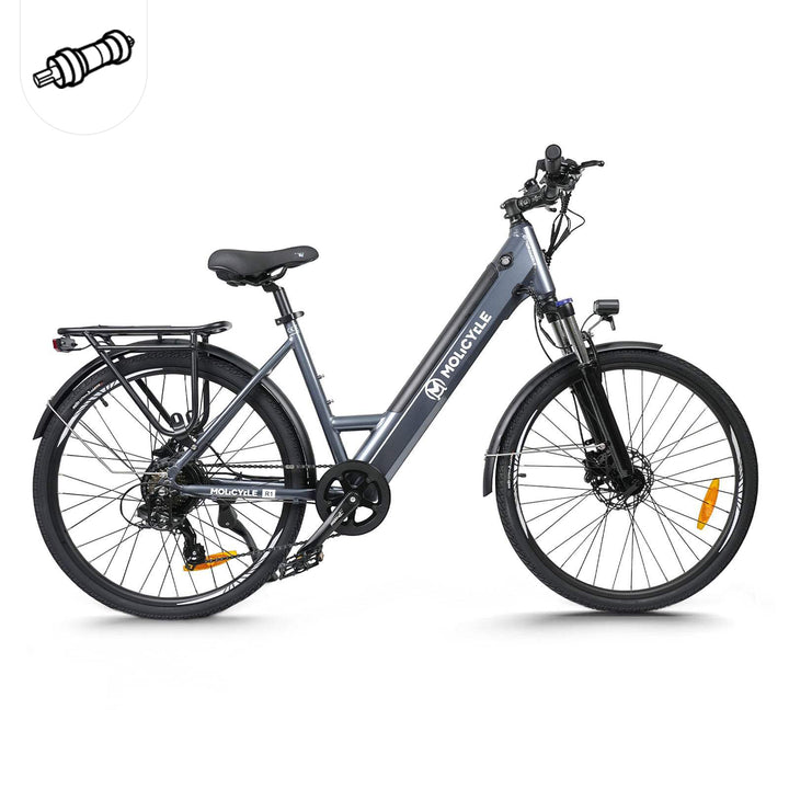 Molicycle R1 250W 26" Elektrisches Trekkingrad 532Wh Stadt E-Bike 14.5Ah Unterstützt APP