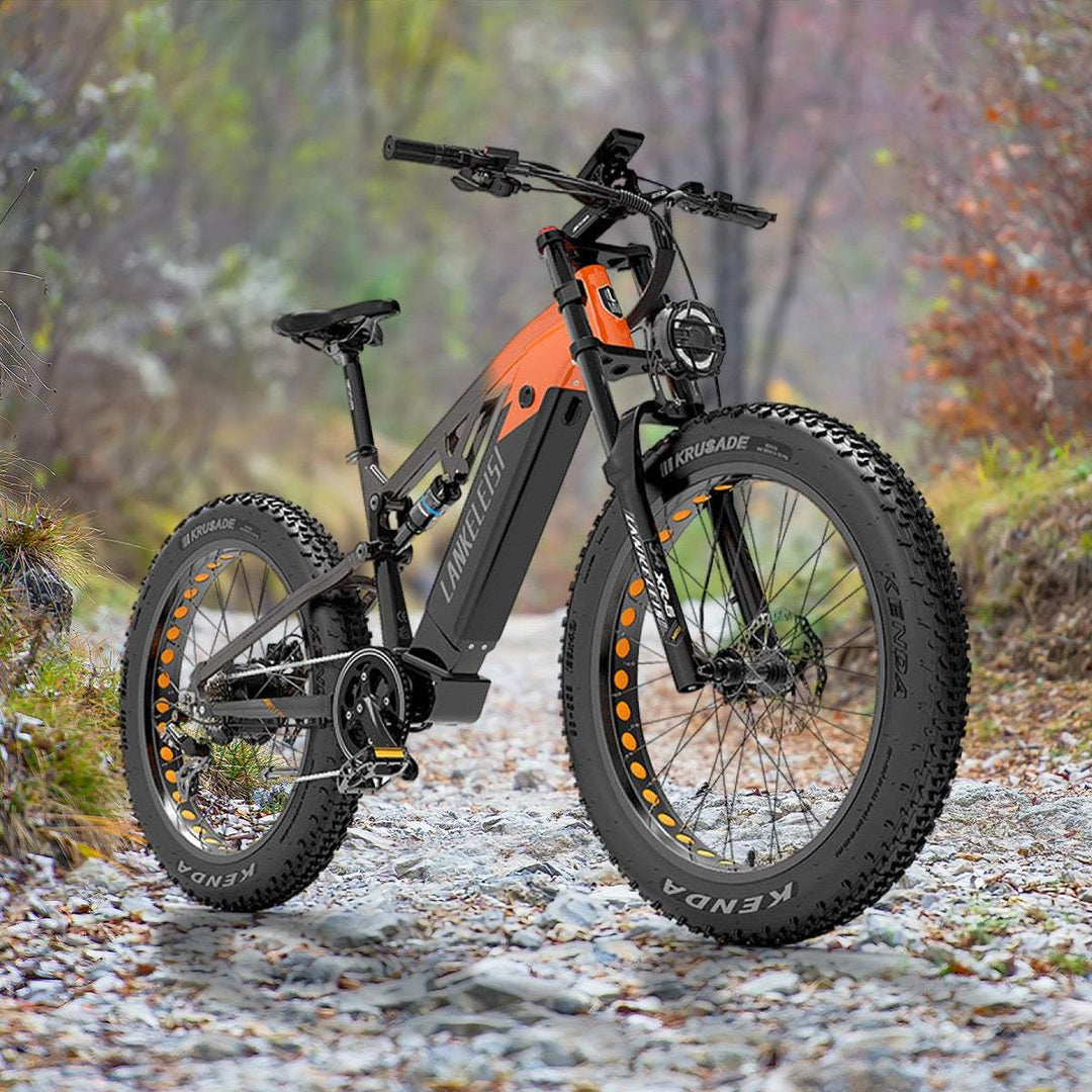 Lankeleisi RV800 Plus 750W Bafang Motor 26" Fat Bike 960Wh Full Suspension E-Mountain Bike E-MTB 48V 20Ah Battery - Buybestgear