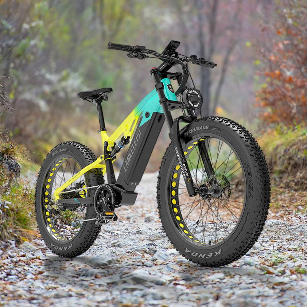 Lankeleisi RV800 Plus 750W Bafang Motor 26" Fat Bike 960Wh Full Suspension E-Mountain Bike E-MTB 48V 20Ah Battery - Buybestgear