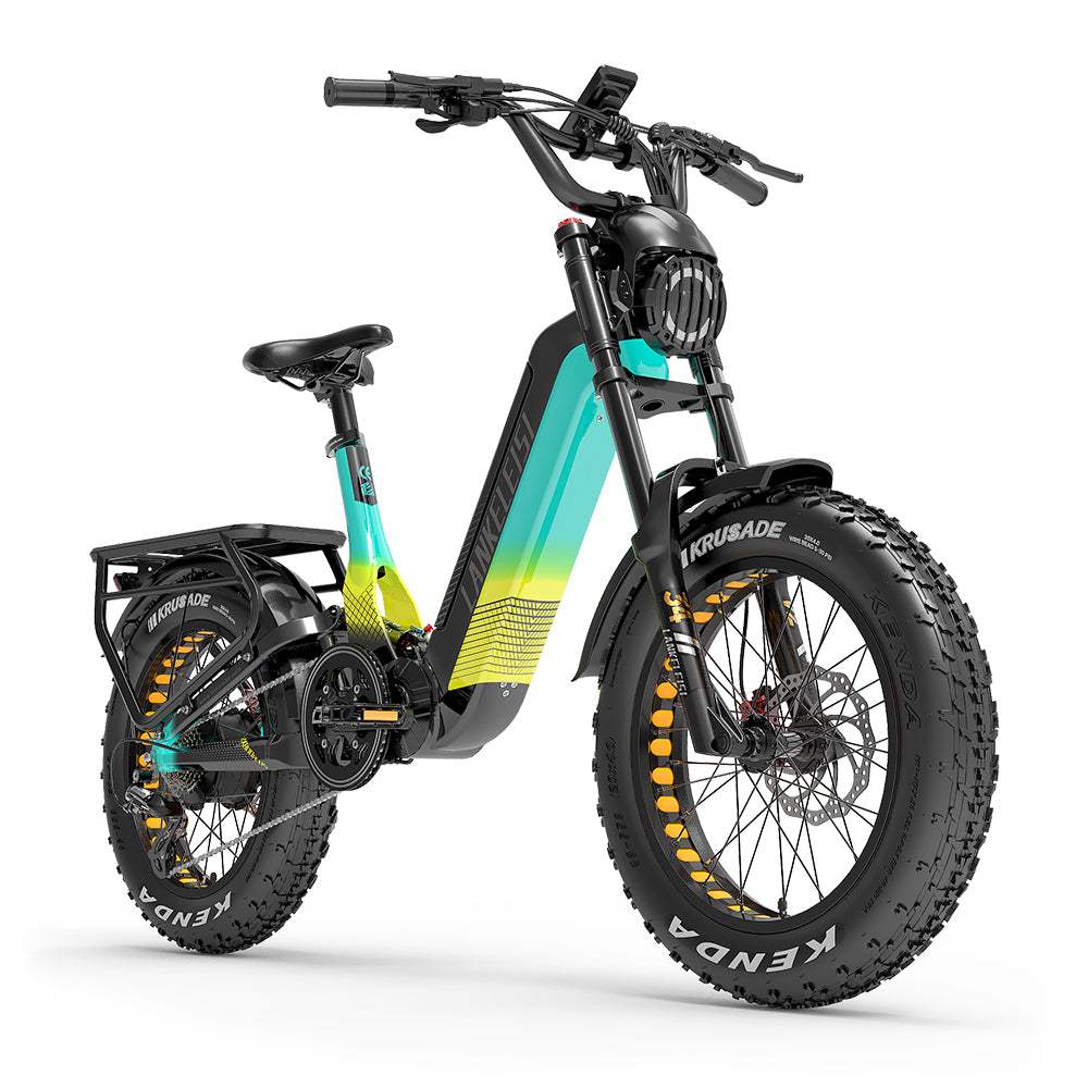 Lankeleisi RX800 Plus 1000W 20" Fat Bike 960Wh Full Suspension Electric Bike 48V 20Ah Battery SUV E-Bike - Buybestgear