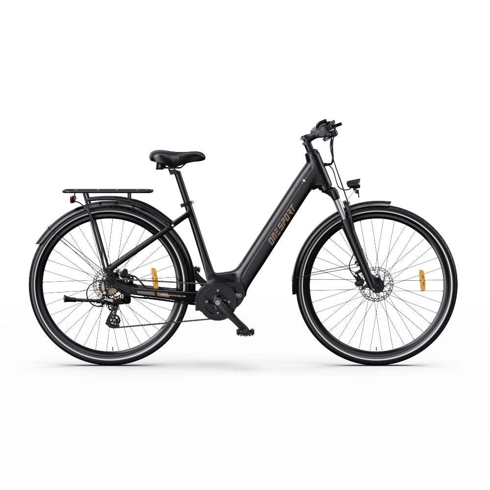 OneSport OT07 250W Bafang Mid-drive Motor 27" Trekking Bike City 374Wh E-bike With Torque Sensor - Buybestgear