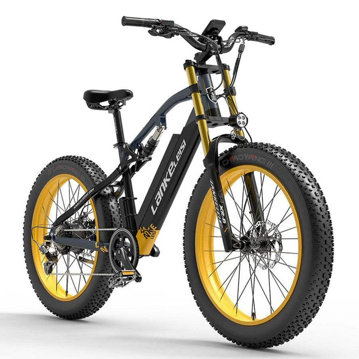 Lankeleisi RV700 1000W 26" Fat Bike 768Wh Full Suspension E-Mountainbike 48V 16Ah E-MTB - Buybestgear