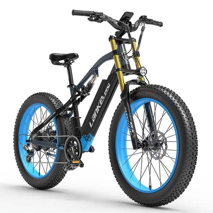 Lankeleisi RV700 1000W 26" Fat Bike 768Wh Full Suspension E-Mountainbike 48V 16Ah E-MTB - Buybestgear