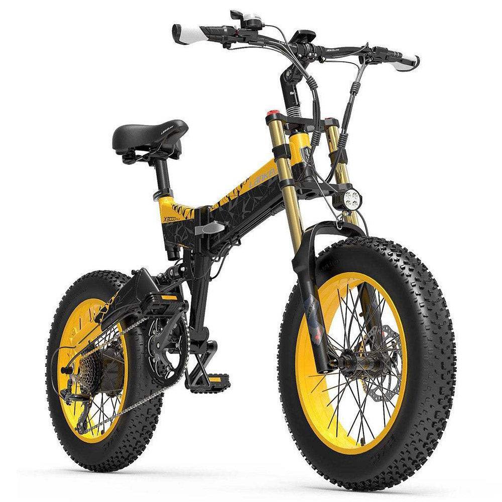 Lankeleisi X3000 Plus 1000W 20" Fat Bike 840Wh Dual Crown Fork 48V 17.5Ah Foldable E Mountain Bike EMTB - Buybestgear